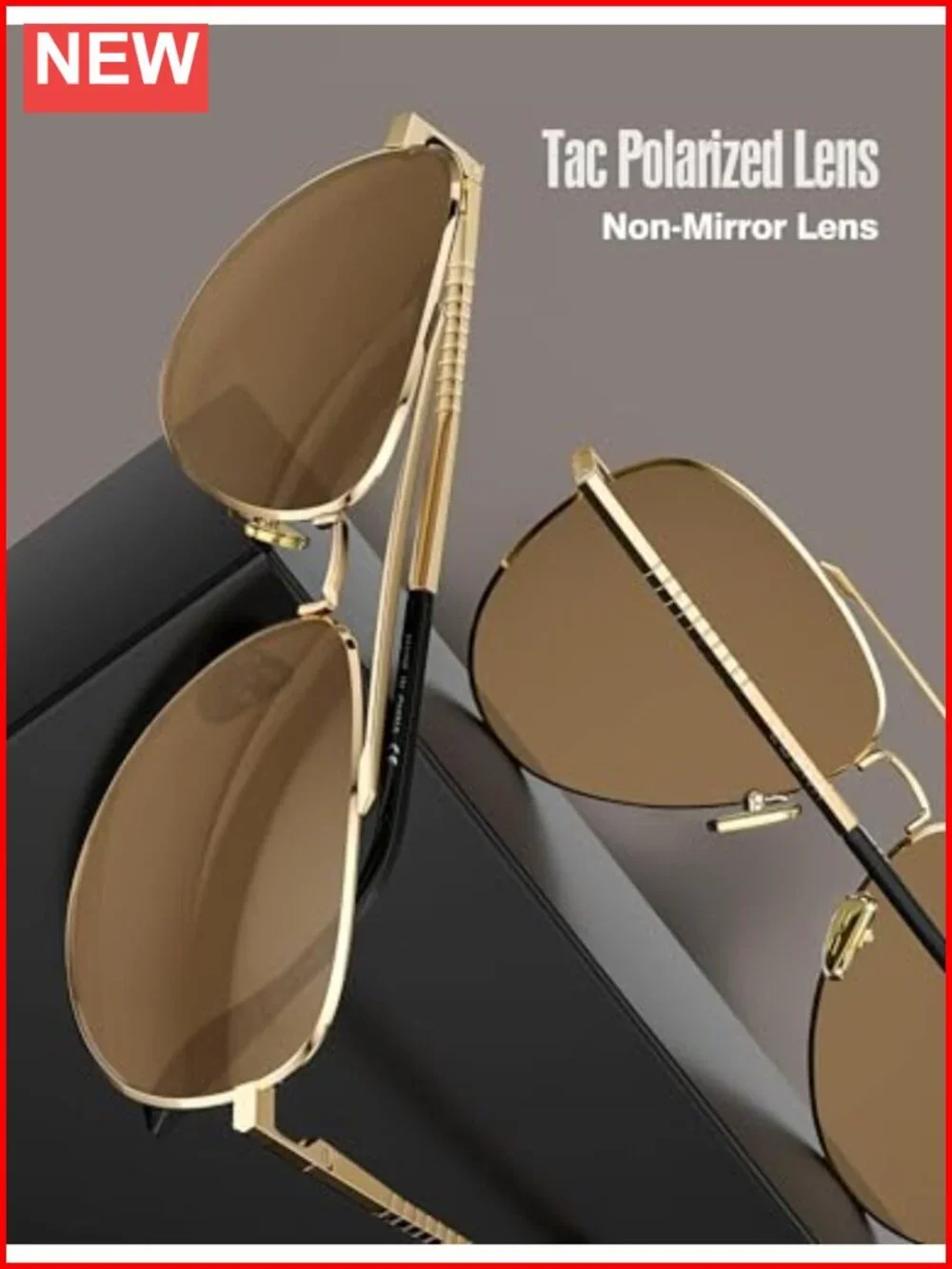 Polarized Aviator Sunglasses UV400 Protection Driving Metal Frame